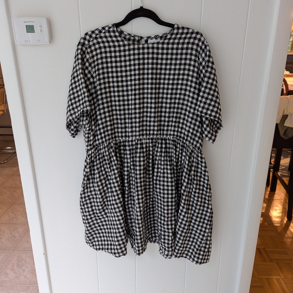 Shiny by Nature Black and White Checkered Dress